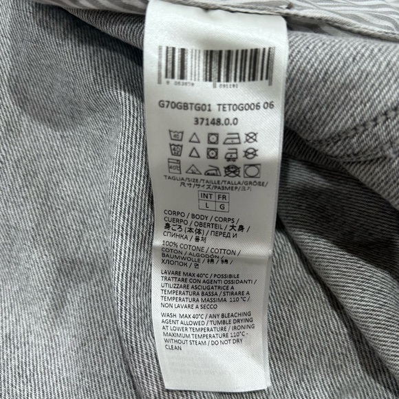 Eleventy Men's Gray Denim Jacket SIZE Large NWOT - Picture 6 of 6